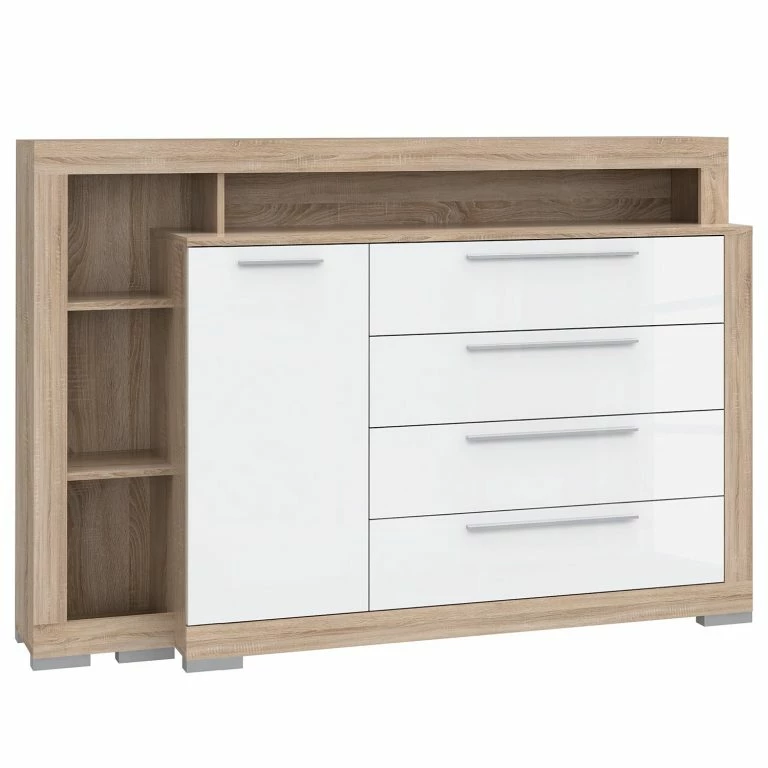 loftscape Loftscape Buffet Grünwald – Imitation chêne de Sonoma / Blanc brillant