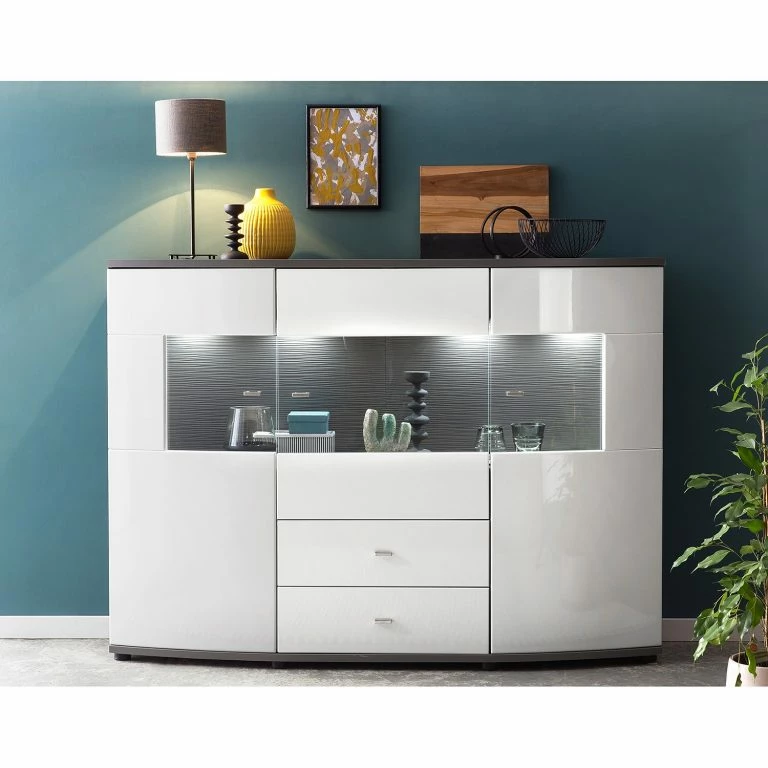Loftscape Loftscape Buffet Intento I – Blanc Brillant / Anthracite