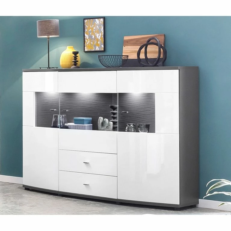Loftscape Loftscape Buffet Intento I – Blanc Brillant / Anthracite