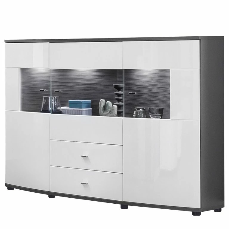 Loftscape Loftscape Buffet Intento I – Blanc Brillant / Anthracite