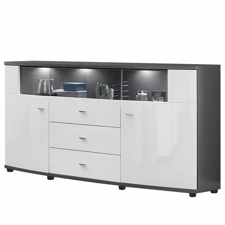 loftscape Loftscape Buffet Intento II – Blanc brillant / anthracite