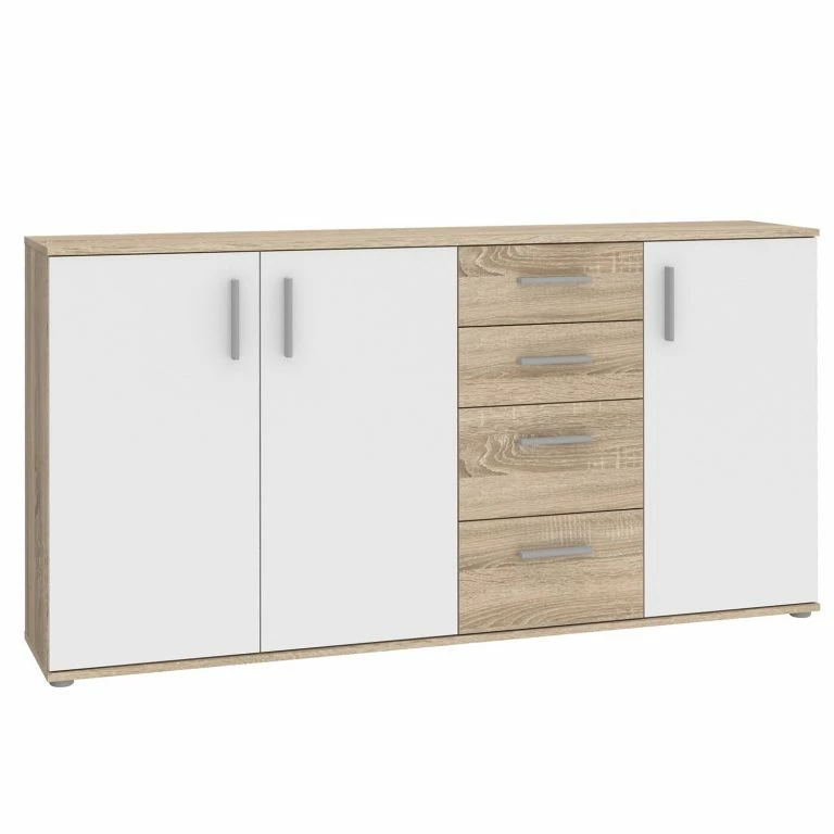 Loftscape Loftscape Buffet Kiltealy – Blanc / Imitation Chêne Sonoma