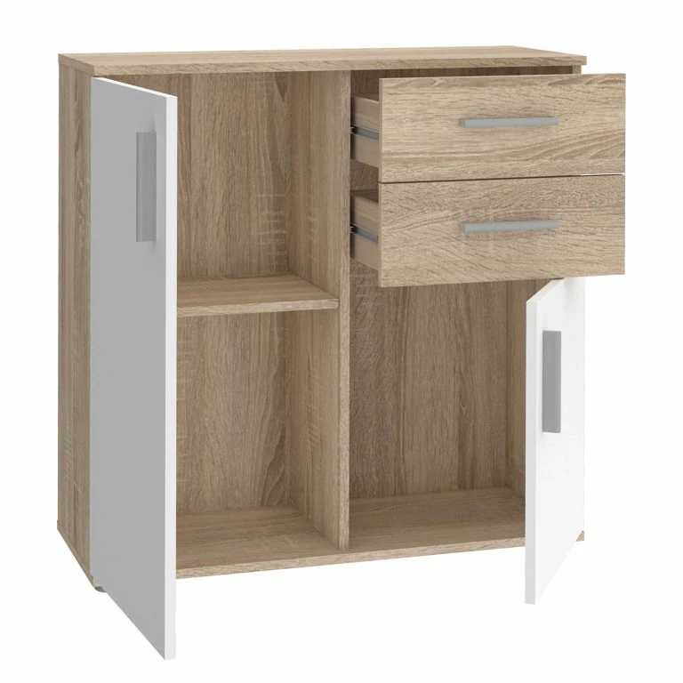 Loftscape Loftscape Buffet Kiltealy I – Blanc / Imitation Chêne Sonoma