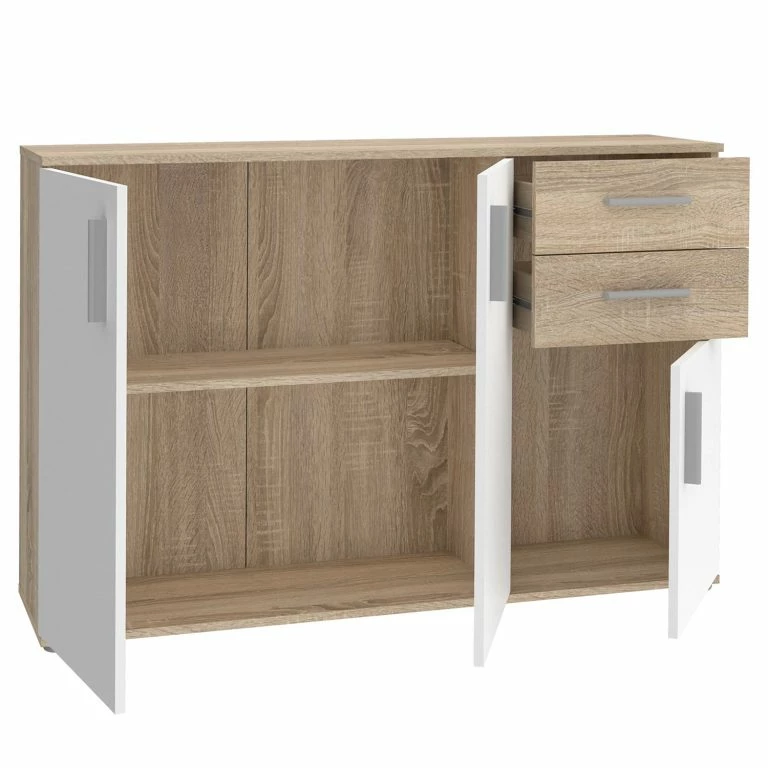 Loftscape Loftscape Buffet Kiltealy III – Blanc / Imitation Chêne Sonoma