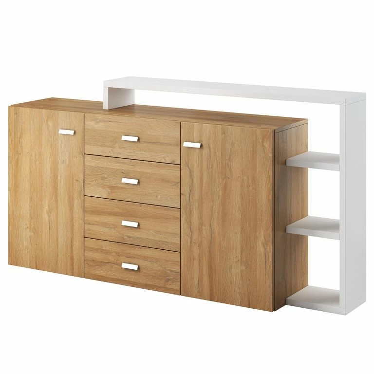 loftscape Loftscape Buffet Littor – Blanc / Imitation chêne Grandson