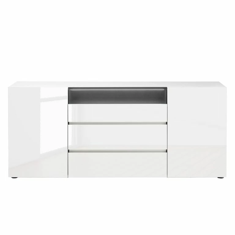 Loftscape Loftscape Buffet Mavie – Blanc Brillant / Noir