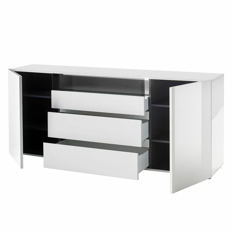 Loftscape Loftscape Buffet Mavie – Blanc Brillant / Noir