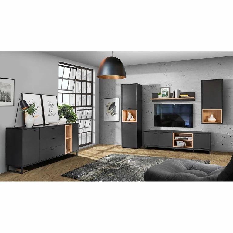 Loftscape Loftscape Buffet Mazzo – Noir / Imitation Chêne Artisan