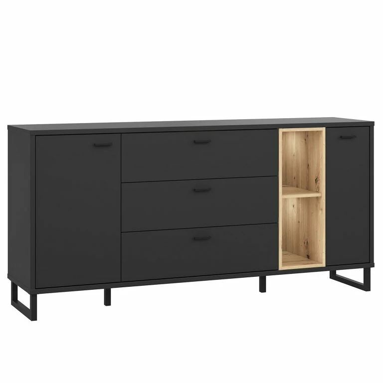 Loftscape Loftscape Buffet Mazzo – Noir / Imitation Chêne Artisan