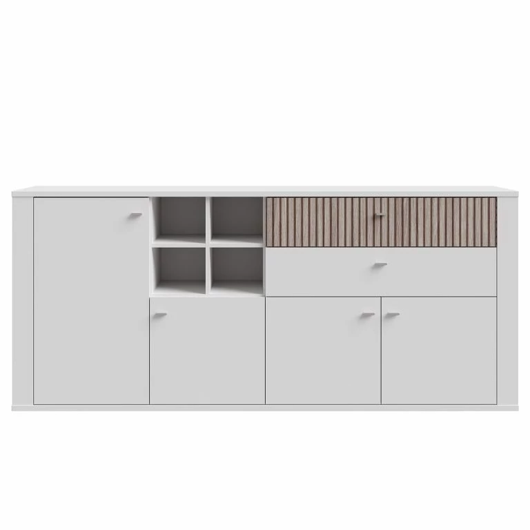 Loftscape Loftscape Buffet Millquarter – Blanc / Imitation Chêne Clair