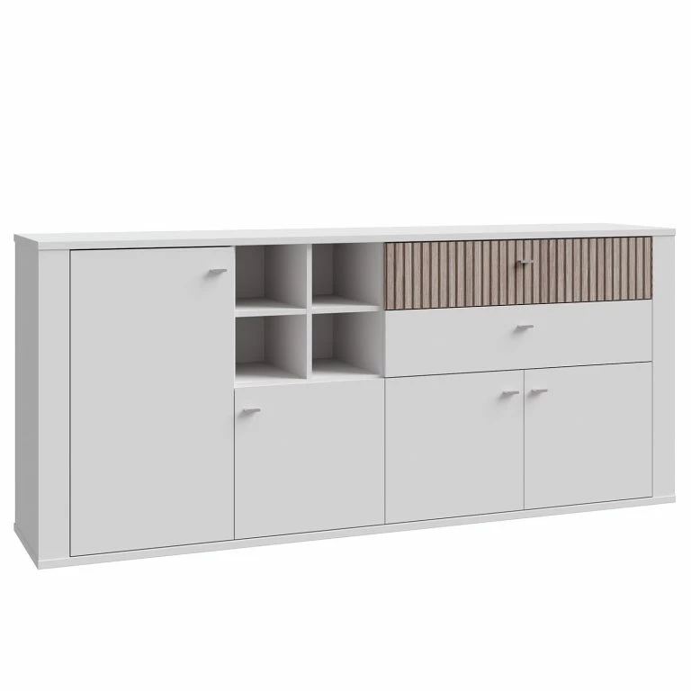 Loftscape Loftscape Buffet Millquarter – Blanc / Imitation Chêne Clair