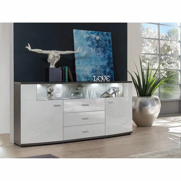 Loftscape Loftscape Buffet Mury – Blanc Brillant / Anthracite