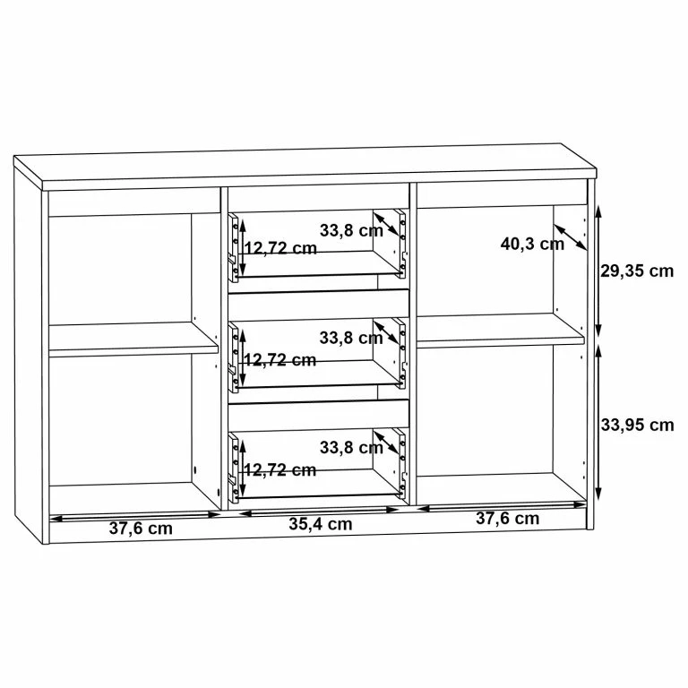 Loftscape Loftscape Buffet Optima – Imitation Chêne De Sonoma