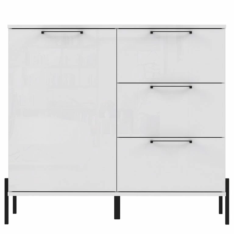 Loftscape Loftscape Buffet Ozora – Blanc Brillant / Blanc Mat