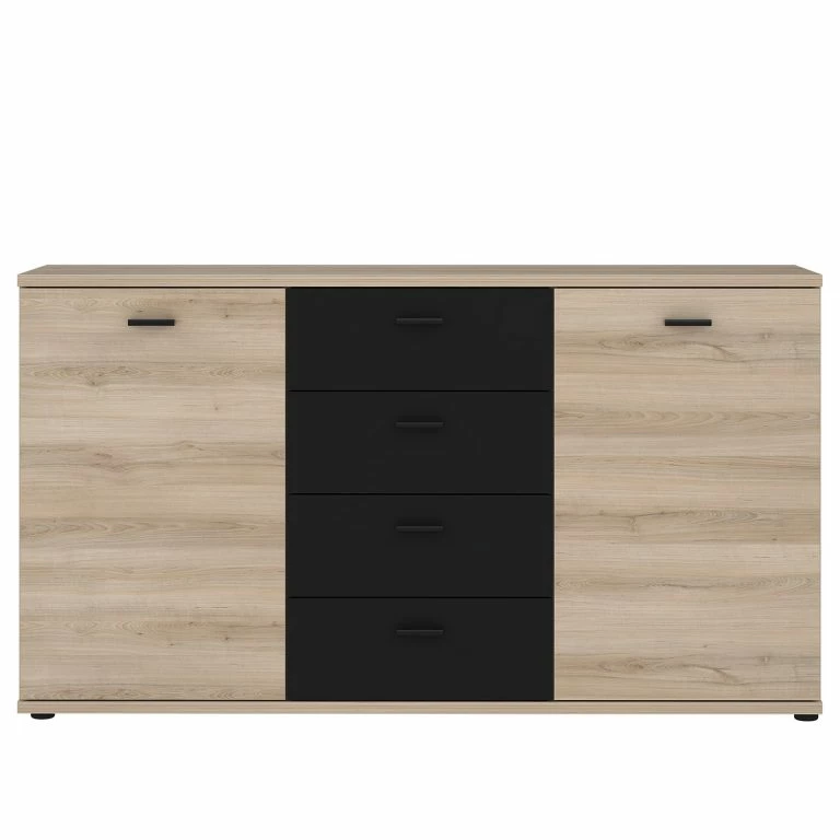 Loftscape Loftscape Buffet Piemont I – Noir / Imitation Chêne Bianco