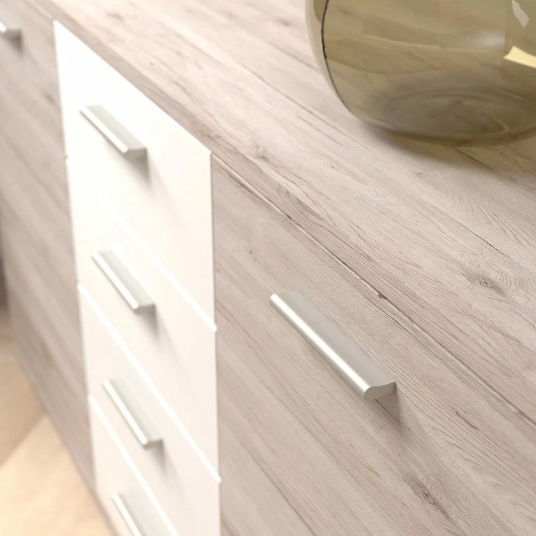 Loftscape Loftscape Buffet Piemont II – Blanc / Imitation Chêne Sable