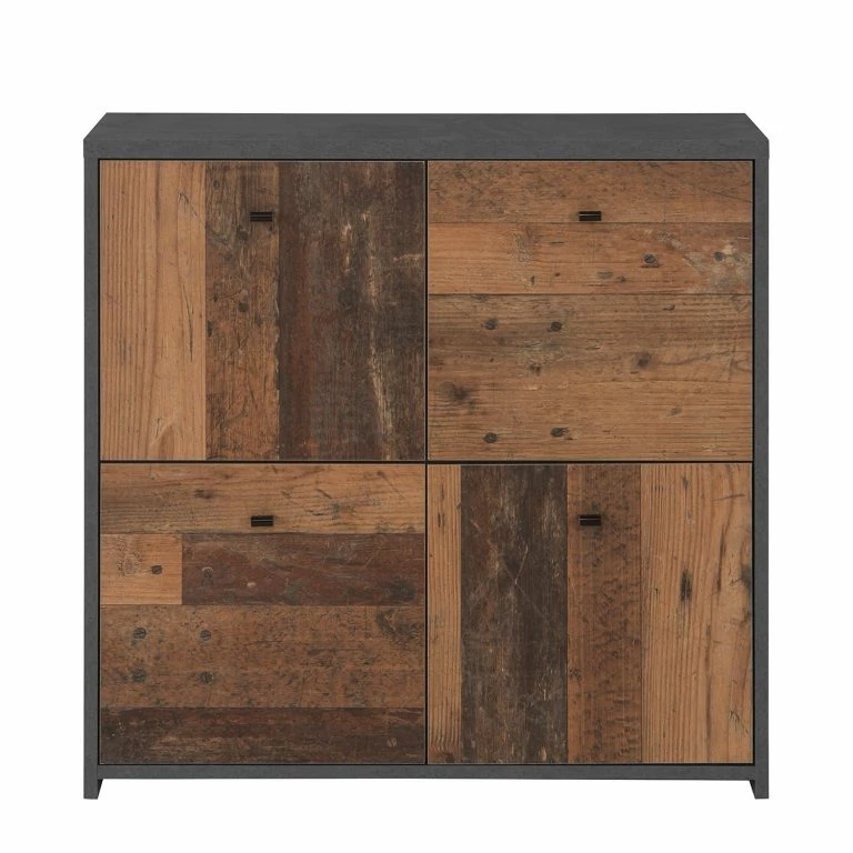 Loftscape Loftscape Buffet Rison II – Gris Foncé / Imitation Bois Ancien