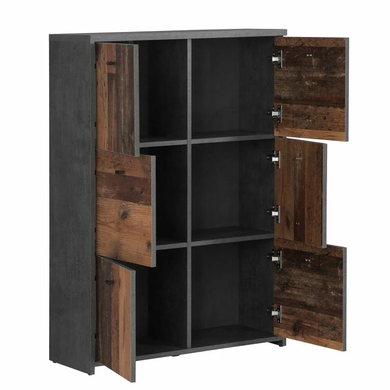 Loftscape Loftscape Buffet Rison V – Gris Foncé / Imitation Bois Ancien