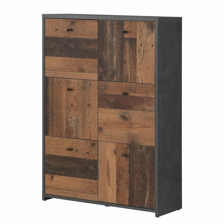 loftscape Loftscape Buffet Rison V – Gris foncé / Imitation bois ancien