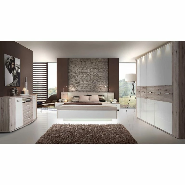 Loftscape Loftscape Buffet Rubik – Imitation Chêne De Sable / Blanc Brillant