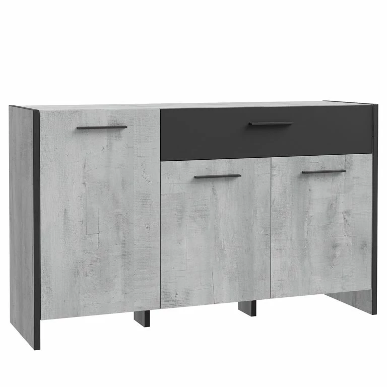 loftscape Loftscape Buffet Sahil – Imitation chêne Sorrento gris / Noir