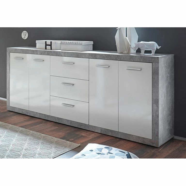 Loftscape Loftscape Buffet Solidus Par – Blanc / Imitation Béton
