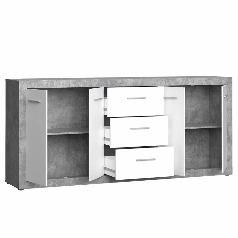 Loftscape Loftscape Buffet Solidus Par – Blanc / Imitation Béton