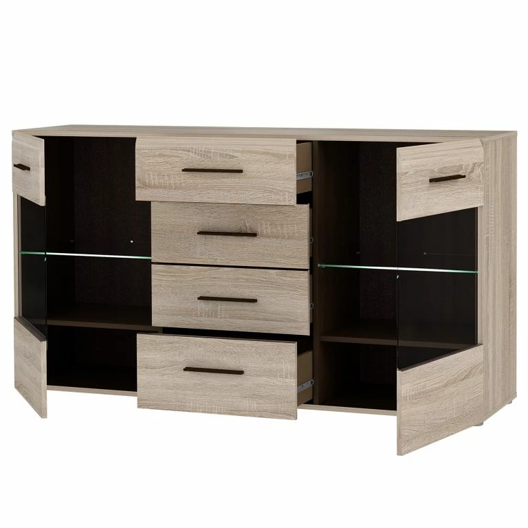 Loftscape Loftscape Buffet Taradale – Avec éclairage Inclus – Imitation Chêne Sonoma