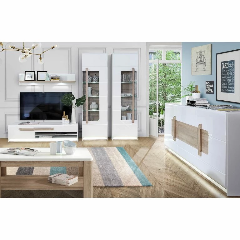 Loftscape Loftscape Buffet Toscana – Éclairage Inclus – Imitation Chêne De Sonoma