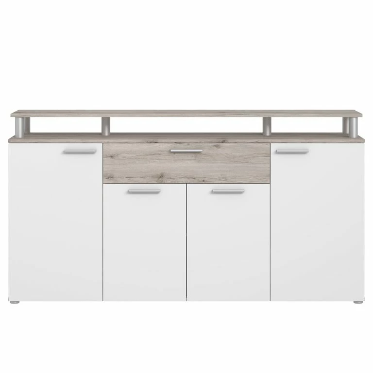 Loftscape Loftscape Buffet Union City – Blanc Mat / Imitation Chêne Sable
