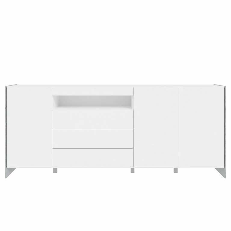 Loftscape Loftscape Buffet Urban II – Éclairage Inclus – Blanc / Imitation Chêne Gris