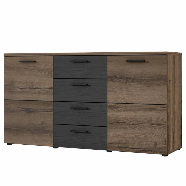 loftscape Loftscape Buffet Uvero – Imitation chêne noir / Imitation chêne Havanna