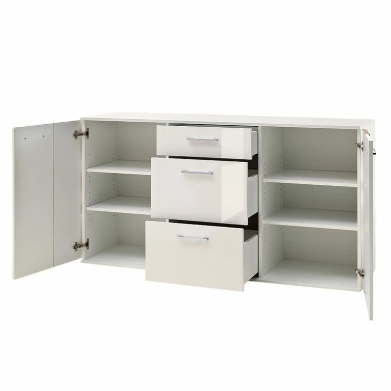Loftscape Loftscape Buffet Vantaa – Blanc Brillant / Imitation Chêne