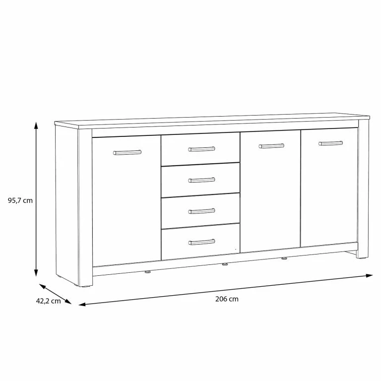 Loftscape Loftscape Buffet Verolme II – Imitation Chêne