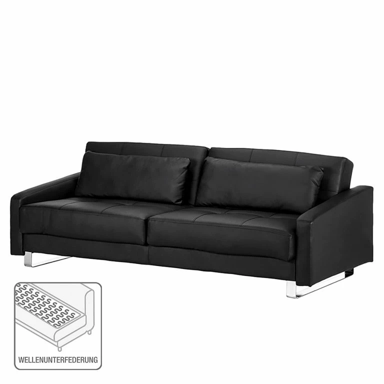 Loftscape Loftscape Canapé Convertible Club – Imitation Cuir – Noir