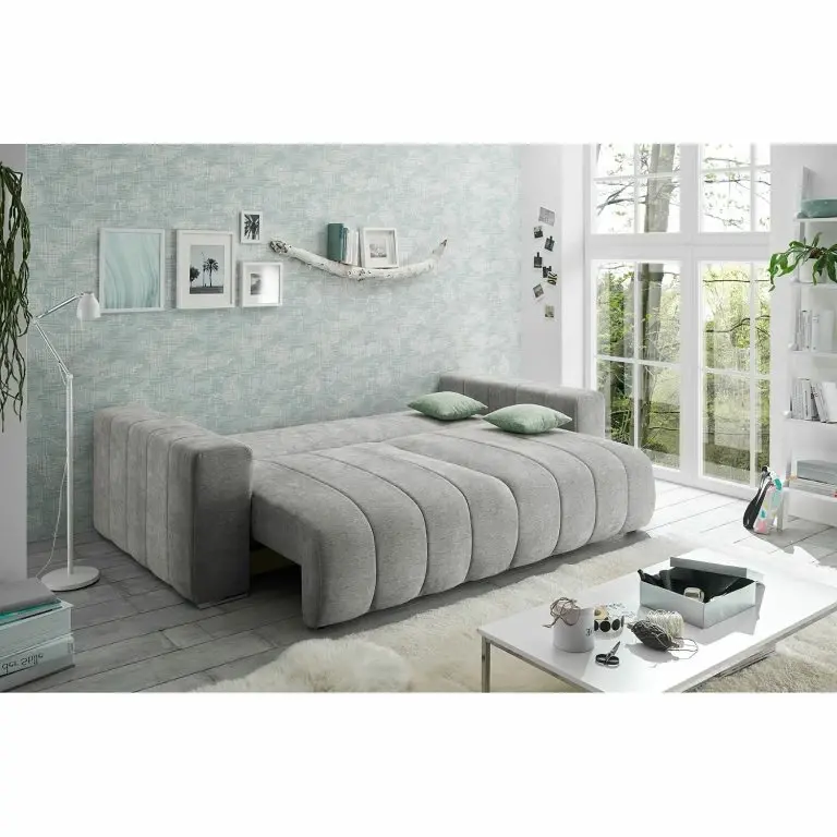 Loftscape Loftscape Canapé Convertible Gordes – Tissu – Tissu Oda: Gris Clair