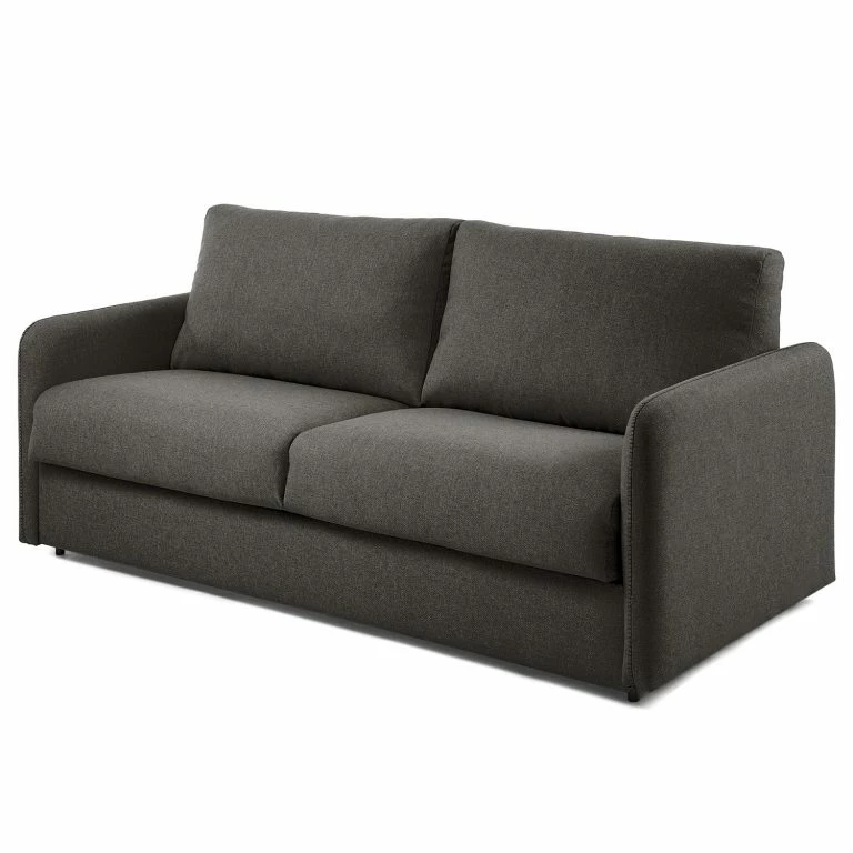 loftscape Loftscape Canapé convertible Jobo – Chenille – Tissu Chenille Chaja: Gris foncé – Largeur : 182 cm