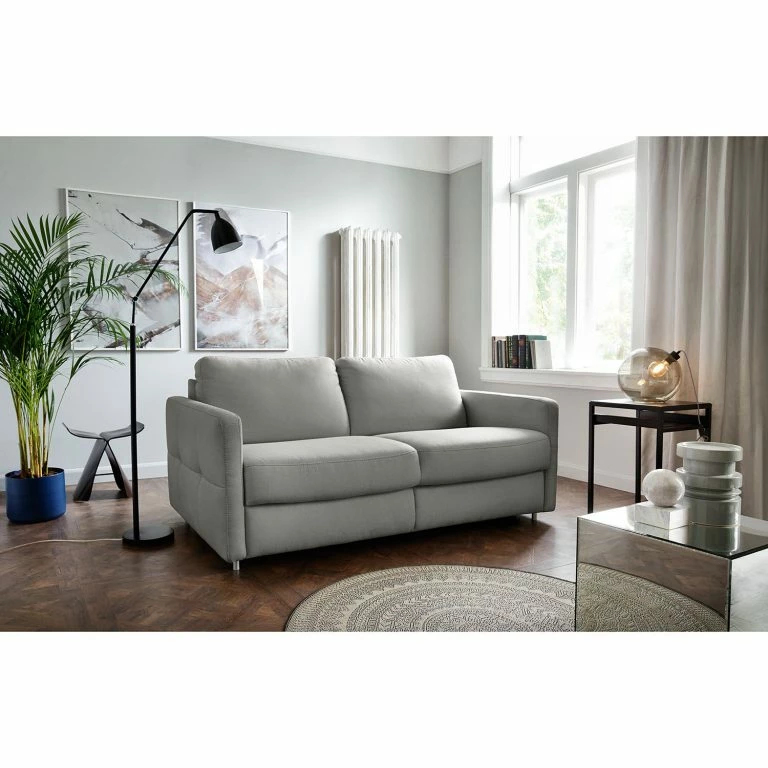 Loftscape Loftscape Canapé Convertible Montenegro – Tissu Structuré – Gris – Largeur : 157 Cm