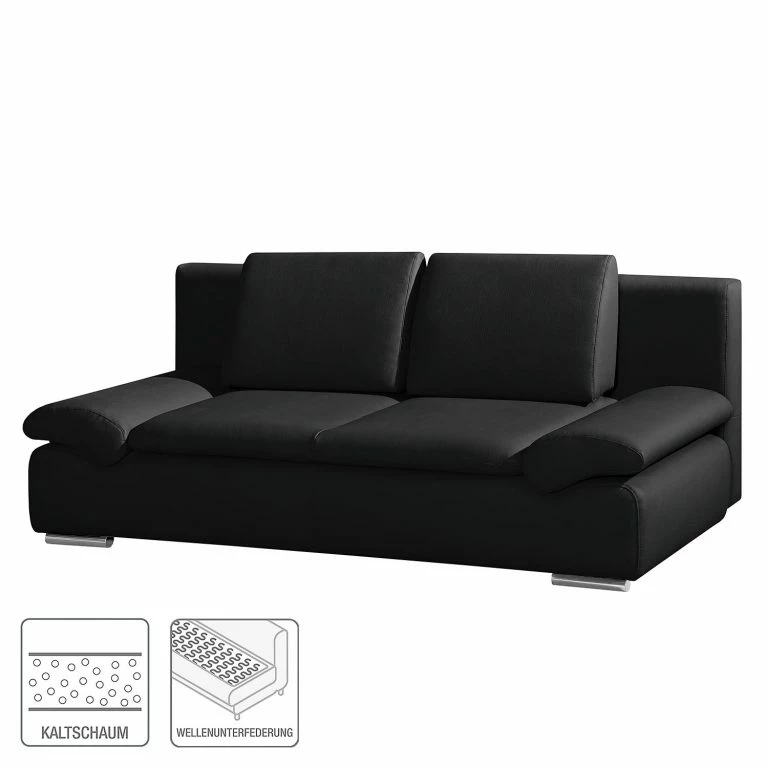 Loftscape Loftscape Canapé Convertible Norris II – Cuir Véritable Noir