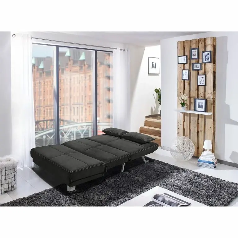 Loftscape Loftscape Canapé Convertible Rakir – Microfibre – Microfibre Enza: Anthracite – Largeur : 120 Cm