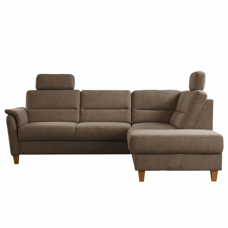 Loftscape Loftscape Canapé D’angle Baulon II – Tissage à Plat – Tissu Ama: Nougat – Méridienne Longue à Droite (vue De Face) – Sans Fonction Couchage