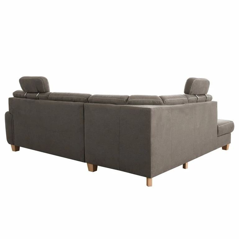 Loftscape Loftscape Canapé D’angle Berlaar – Aspect Cuir Vieilli – Gris Solino – Méridienne Longue à Gauche (vue De Face) – Sans Fonction Couchage