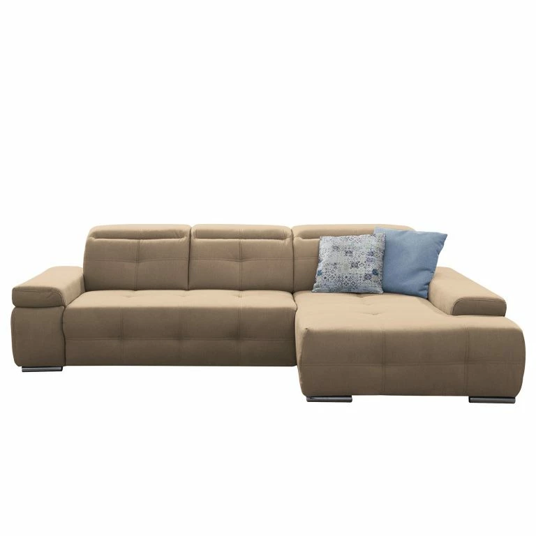 Loftscape Loftscape Canapé D’angle Beutin – Tissage à Plat – Tissu Olea: Taupe – Méridienne Courte à Droite (vue De Face) – Sans Fonction Couchage