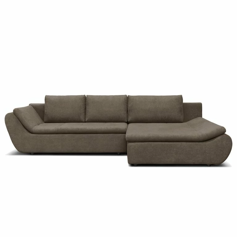 Loftscape Loftscape Canapé D’angle Bright – Tissage à Plat – Tissu Sole: Gris – Méridienne Courte à Droite (vue De Face)