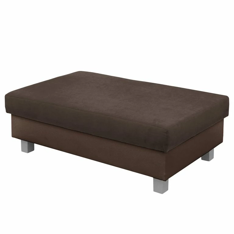 Loftscape Loftscape Canapé D’angle Drayton – Imitation Cuir / Microfibre – Cuir Soka / Microfibre Miako: Marron Foncé / Espresso – Méridienne Longue à Droite (vue De Face) – Avec Repose-pieds