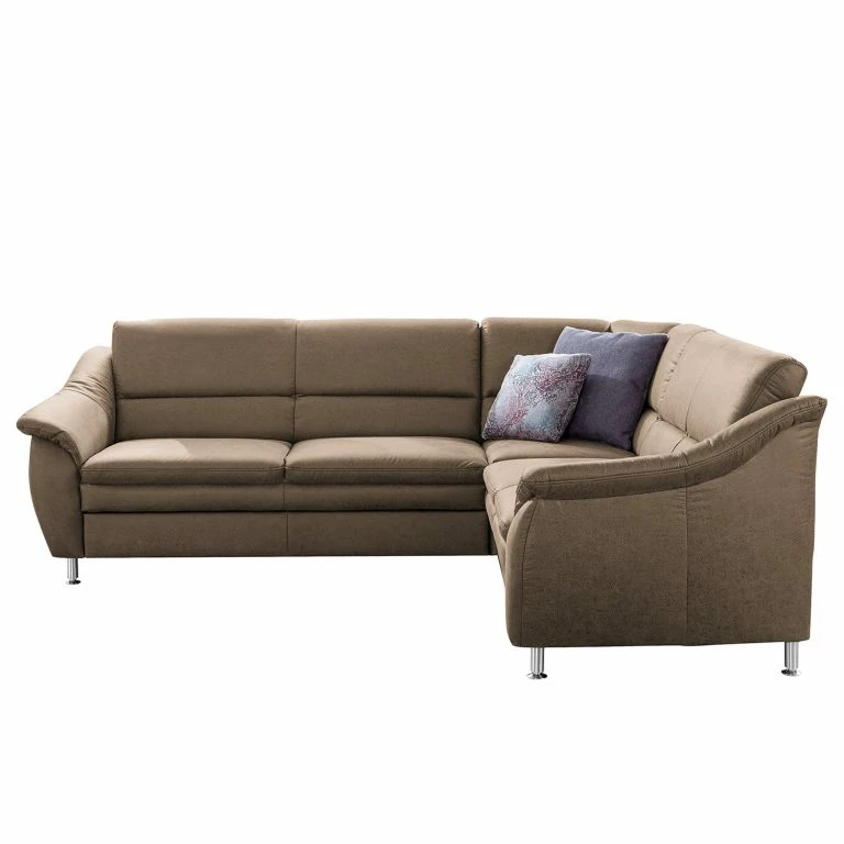 Loftscape Loftscape Canapé D’angle Guillon – Microfibre – Microfibre Taeko: Marron Foncé – Alignement à Gauche – Sans Fonction Couchage