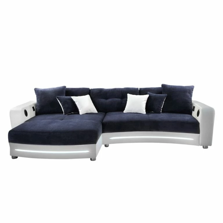 Loftscape Loftscape Canapé D’angle Lanai (éclairage Fourni) – Bleu Foncé / Blanc