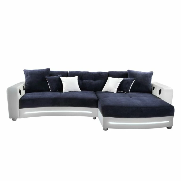 loftscape Loftscape Canapé d’angle Lanai (éclairage fourni) – Bleu foncé / Blanc