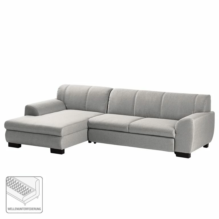 Loftscape Loftscape Canapé D’angle Lefroy I – Tissu – Gris Clair – Méridienne Courte à Gauche (vue De Face) – Fonction Couchage