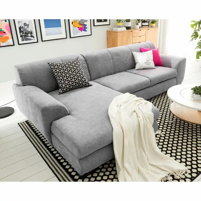 Loftscape Loftscape Canapé D’angle Lefroy II – Tissu – Granit – Méridienne Courte à Gauche (vue De Face) – Sans Fonction